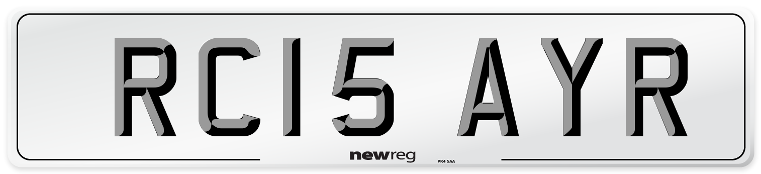 RC15 AYR Number Plate from New Reg